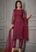 Picture of Good Looking Net Brown Straight Cut Salwar Kameez