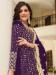 Picture of Georgette Dark Orchid Straight Cut Salwar Kameez