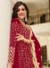 Picture of Georgette Dark Red Straight Cut Salwar Kameez