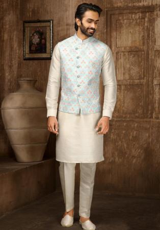 Picture of Well Formed Silk Tan Kurtas