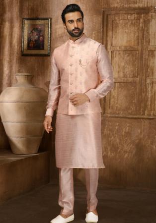 Picture of Charming Silk Tan Kurtas