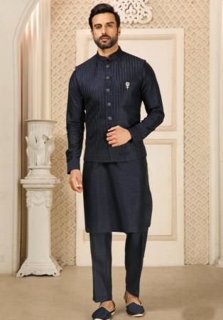 Picture of Shapely Silk Dark Slate Grey Kurtas