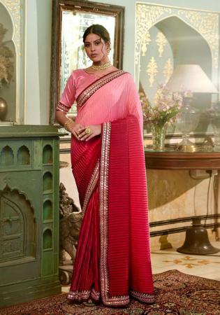 Picture of Shapely Crepe Dark Red Saree