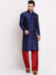 Picture of Well Formed Silk Dark Slate Blue Kurtas