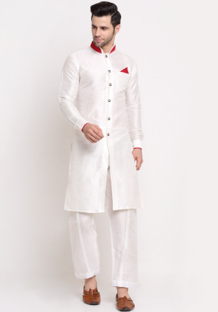 Picture of Marvelous Silk White Kurtas