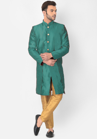 Picture of Superb Silk Cadet Blue Kurtas