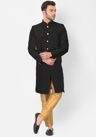 Picture of Radiant Silk Black Kurtas