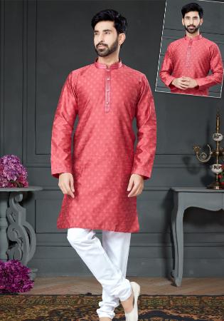 Picture of Marvelous Cotton & Silk Light Coral Kurtas