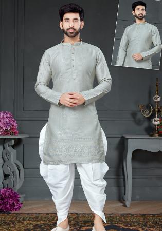 Picture of Admirable Cotton & Silk Dark Sea Green Kurtas