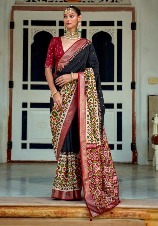 Picture of Fine Silk Black Saree