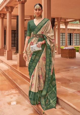 Picture of Nice Silk Dark Khaki Saree