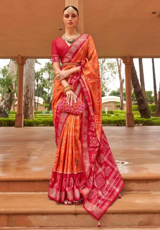 Picture of Marvelous Silk Tomato Saree