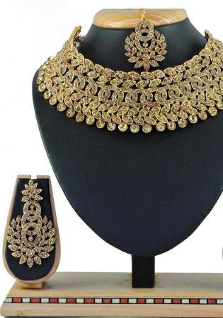 Picture of Beautiful Dark Khaki Necklace Set