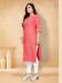 Picture of Gorgeous Cotton Salmon Kurtis & Tunic