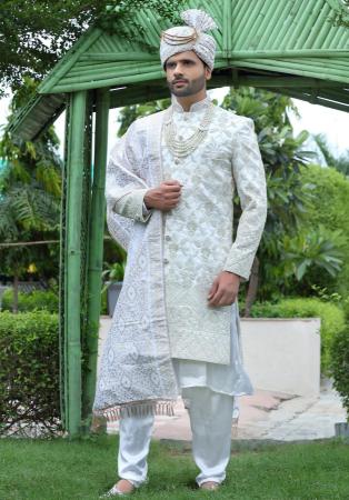 Picture of Sublime Silk Azure Sherwani