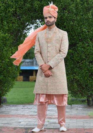 Picture of Splendid Silk Silver Sherwani