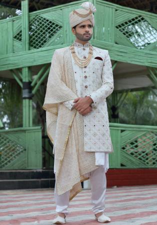 Picture of Alluring Silk Azure Sherwani