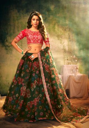 Picture of Superb Organza Dark Slate Grey Lehenga Choli