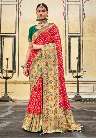 Picture of Superb Silk Crimson Saree