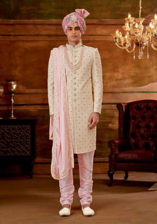 Picture of Enticing Silk Tan Sherwani