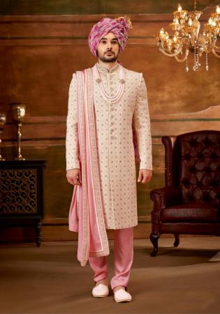 Picture of Splendid Silk Tan Sherwani