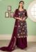 Picture of Beautiful Georgette Maroon Straight Cut Salwar Kameez