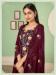 Picture of Beautiful Georgette Maroon Straight Cut Salwar Kameez