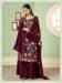 Picture of Beautiful Georgette Maroon Straight Cut Salwar Kameez