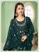 Picture of Georgette Dark Green Straight Cut Salwar Kameez