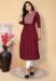 Picture of Superb Cotton Maroon Kurtis & Tunic