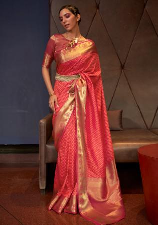 Picture of Good Looking Silk Light Coral Saree