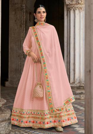 Picture of Shapely Georgette Pink Anarkali Salwar Kameez