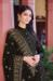 Picture of Fascinating Georgette Black Straight Cut Salwar Kameez