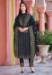 Picture of Georgette Dark Blue Straight Cut Salwar Kameez