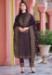 Picture of Georgette Dim Gray Straight Cut Salwar Kameez