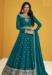 Picture of Magnificent Georgette Teal Anarkali Salwar Kameez