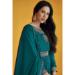 Picture of Magnificent Georgette Teal Anarkali Salwar Kameez