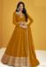 Picture of Georgette Dark Golden Rod Anarkali Salwar Kameez