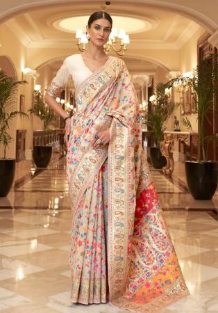 Picture of Sublime Satin Papaya Whip Saree