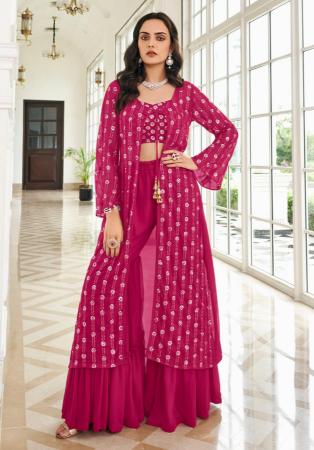 Picture of Marvelous Georgette Deep Pink Anarkali Salwar Kameez