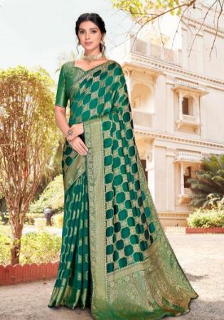 Picture of Marvelous Silk Teal Saree