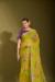 Picture of Stunning Linen Golden Rod Saree