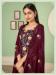 Picture of Comely Georgette Maroon Straight Cut Salwar Kameez