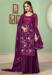 Picture of Exquisite Georgette Purple Straight Cut Salwar Kameez