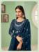 Picture of Georgette Midnight Blue Straight Cut Salwar Kameez