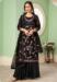 Picture of Statuesque Georgette Black Straight Cut Salwar Kameez