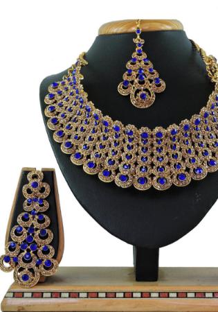 Picture of Delightful Midnight Blue Necklace Set