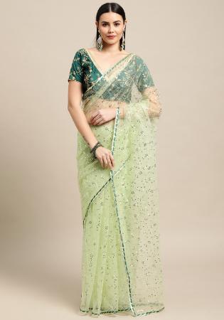 Picture of Marvelous Net & Silk Tan Saree