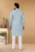 Picture of Stunning Cotton & Silk Light Steel Blue Kurtas