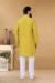 Picture of Good Looking Cotton & Silk Golden Rod Kurtas